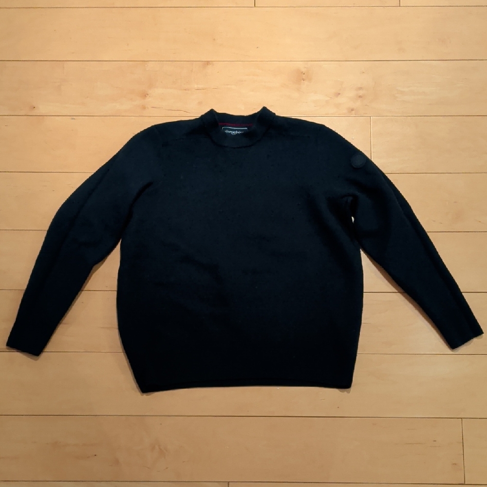 Vineyard Vines Women's Navy Merino Wool Crewneck Sweater, Sz Large, Rowing Logo